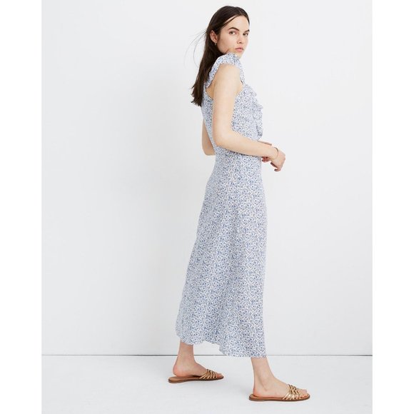 Madewell Wrap Maxi Dress in Americana Floral 10 NWT - Picture 2 of 9